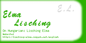 elma lisching business card